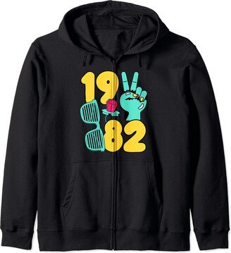 1982 Vintage Birthday I Miss The 80s I Miss The 80s Nostalgic Birth Year 1982 Vintage Birthday Zip Hoodie