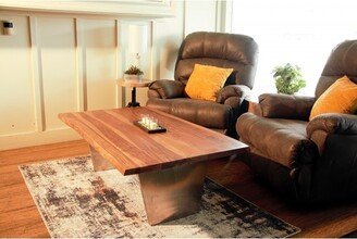 31 Rustic Brown Mango Wood Live Edge Coffee Table - 17.5 x 30.5 x 51