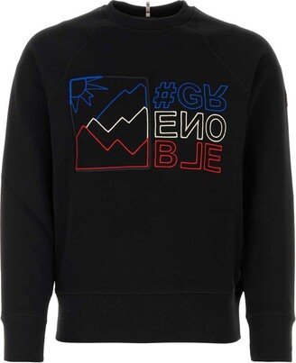 Logo Embroidered Crewneck Sweatshirt-AK