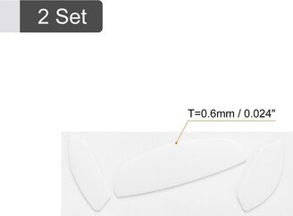 Unique Bargains Rounded Curved Mouse Feet Pad 0.6mm for 310 Mouse White 3Pcs/2 Set