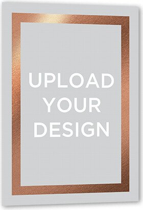 Christmas Cards: Upload Your Own Foil Design Portrait Christmas Card, Rosegold Foil, Matte, Signature Smooth Cardstock, Square