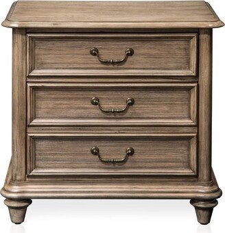 Nial 3 Drawer Nail Nightstand Natural - HOMES: Inside + Out