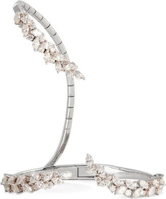 White Gold And Diamond Y-Conic Wrap Bracelet