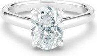 Db Classic Oval-shaped Diamond Ring In Platinum