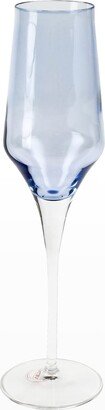 Contessa Blue Champagne Glass