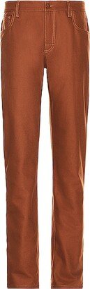 Slim Fit Denim Pants in Brown