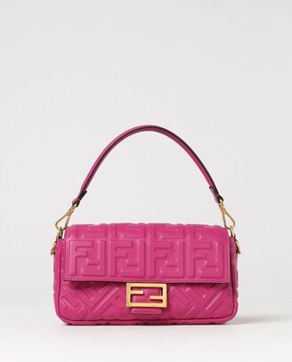 Baguette bag in nappa with embossed FF pattern