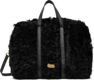 Black Shearling Duffle Bag