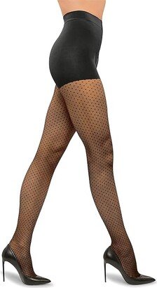 Control Dots Tights (Fairly Light/Black) Hose