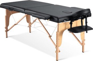 BestMassage Portable Massage 3 Fold 84 Bed Inch Lightweight Height Adjustable Salon Spa Table with Carry Case