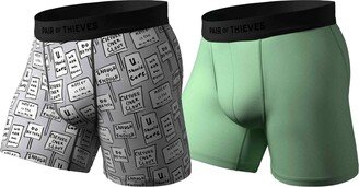 Men's 2-Pk. Hustle Boxer Briefs - Grey/mint