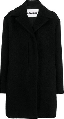 Single-Breasted Wool-Blend Coat-AA