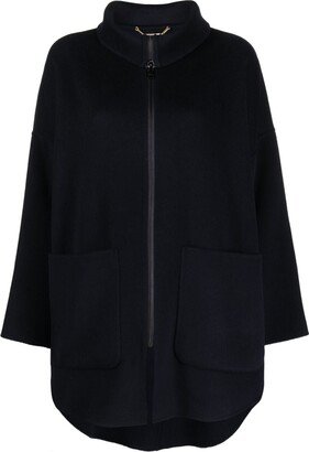 Zip-Up Wool-Blend Coat-AA