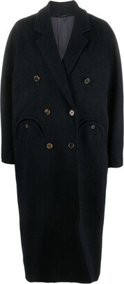 Double-Breasted Wool-Blend Coat-AM