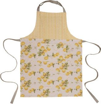 Cotton 36 in. Yellow Lemon Adjustable Apron