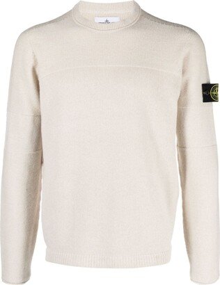 Compass-motif crew-neck jumper-AB