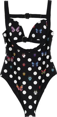 'heritage Butterflies & Ladybugs Polka Dot' One-piece Swimsuit With La Vacanza