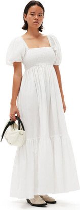 Cotton Poplin Smock Maxi Dress