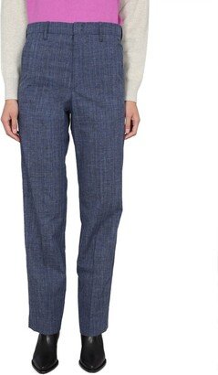 toile High-Waisted Straight Leg Trousers