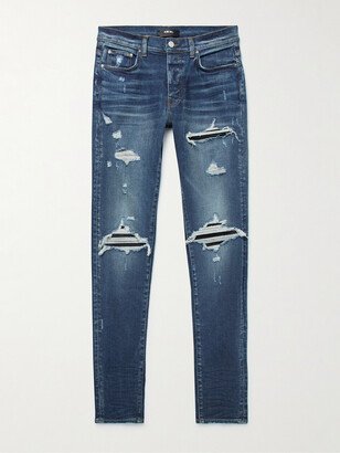 MX1 Skinny-Fit Panelled Distressed Jeans-AE