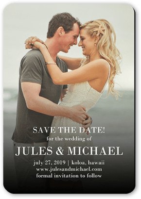 Save The Date Cards: Enchanted Ending Save The Date, Black, Matte