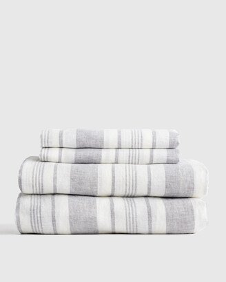 European Linen Modern Stripe Sheet Set