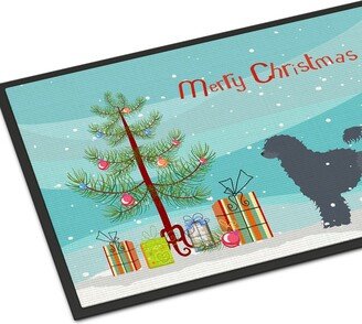 24 in x 36 in Portuguese Water Dog Merry Christmas Tree Door Mat Indoor/Outdoor