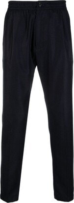 Logo-Loop Virgin Wool Slim-Cut Trousers