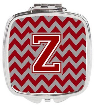 CJ1049-ZSCM Letter Z Chevron Maroon & White Compact Mirror, 3 x 0.3 x 2.75 in.