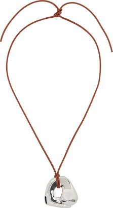 SSENSE Exclusive Silver & Brown Simone Bodmer-Turner Edition Gertrude Pendant Necklace