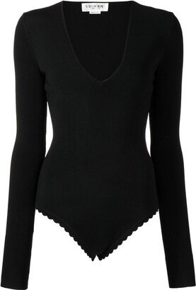 deep V-neck bodysuit