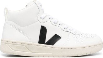 V-15 high-top leather sneakers