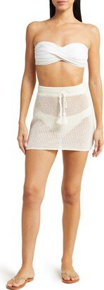 Coast Is Clear Crochet Cover-Up Miniskirt