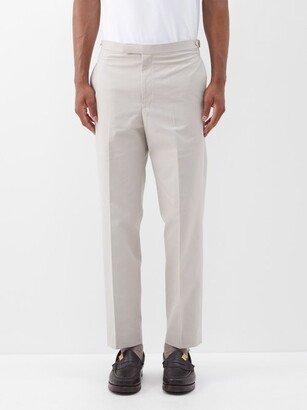 Marshall Side-button Cotton Straight-leg Trousers