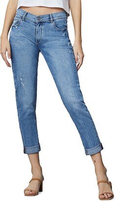 DL1961 Women's Riley Low-Rise Distressed Slim Boyfriend Jeans