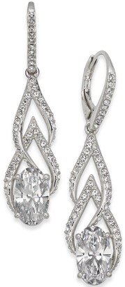 Silver-Tone Crystal & Pave Drop Earrings, Created for Macy's