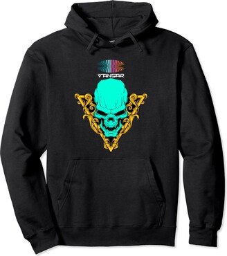 VANGAR FASHION STORE Funny Skull Halloween Horror Vampire Nerd Geek Graphic Pullover Hoodie