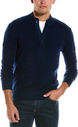 Mock Wool & Cashmere-Blend 1/4-Zip-AE