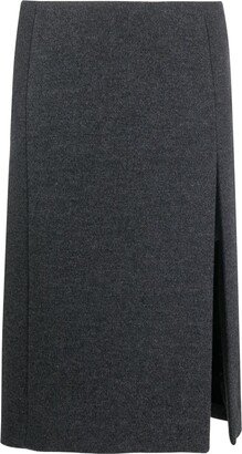 Wool-Blend Pencil Skirt