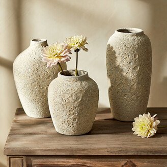 Textured Cream Vase-AA