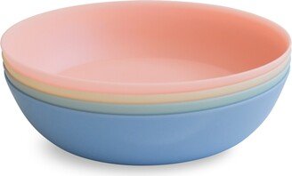 Essential Polypropylene Low Bowls Assorted 4 Pack