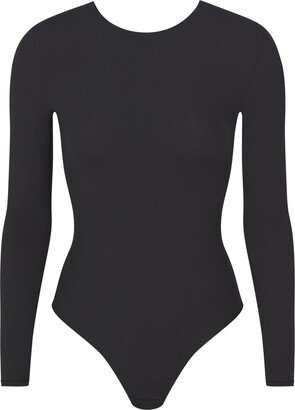 Fits Everybody Long Sleeve Low Back Bodysuit | Onyx