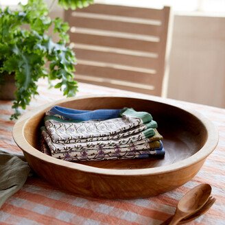 Shallow Teak Root Serving Bowl