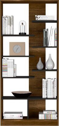IGEMAN Multiple Shelves with asymmetrical Countertops Bookcase