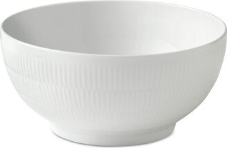 White Fluted Large 9.5 Serving Bowl