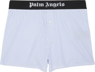 Blue & White Striped Boxers