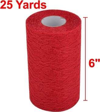 Unique Bargains Party Lace Banquet Hall DIY Decor Tulle Spool Roll 6 Inch x 25 Yards