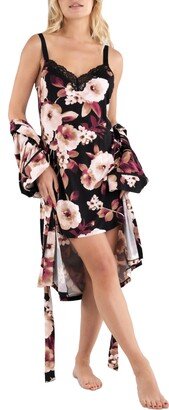 Women's Ariella Floral-Print Lace-Trimmed Chemise