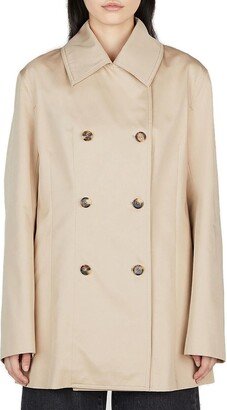 Cropped Double-Breasted Trench Coat