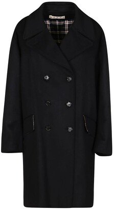 Double-Breasted V-Neck Coat